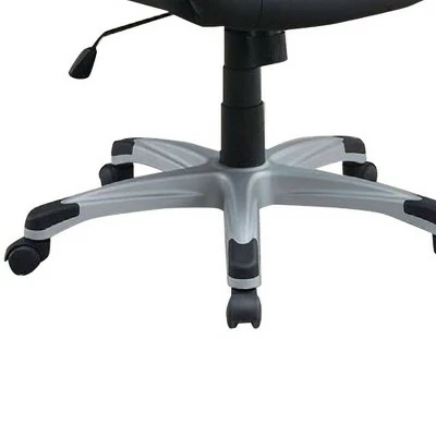 Top Padded Back with Curved Arms Office Chair Black - Benzara 5 Top Padded Back with Curved Arms Office Chair Black - Benzara - Image 3
