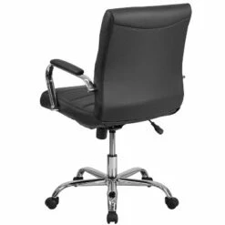 Mid Back Vinyl Executive Swivel Office Chair - Riverstone Furniture Orange