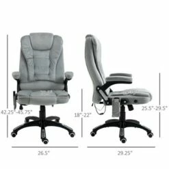 Vinsetto Ergonomic 7 Point Vibrating Massage Office Chair High Back Executive Reliner with Heating, Adjustable Height, Arm, Grey -Office Chairs Sales Shop unnamed file 8126