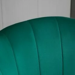 HOMCOM Retro Mid-Back Swivel Fabric Computer Desk Chair Height Adjustable with Metal Base Leisure Task Chair on Rolling Wheels for Home Office Green -Office Chairs Sales Shop unnamed file 8134