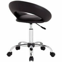 Studio 55D Orbit Black Faux Leather Adjustable Rolling Office Stool -Office Chairs Sales Shop unnamed file 8142