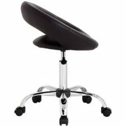 Studio 55D Orbit Black Faux Leather Adjustable Rolling Office Stool -Office Chairs Sales Shop unnamed file 8144