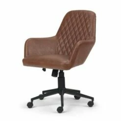 Sims Swivel Office Chair - Wyndenhall Distressed Cognac -Office Chairs Sales Shop unnamed file 8171
