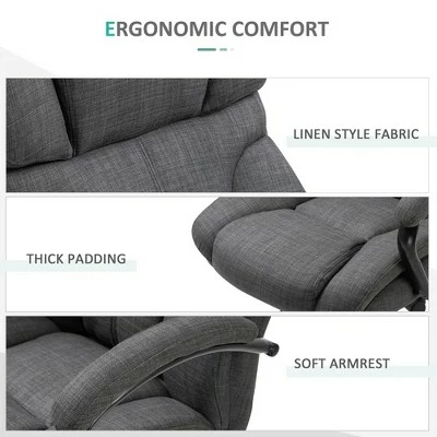 Vinsetto Big and Tall Ergonomic Executive Office Computer Chair 500lbs High with Upholste Thick Padding Headrest and Armrest Linen 9 Vinsetto Big and Tall Ergonomic Executive Office Computer Chair 500lbs High with Upholste Thick Padding Headrest and Armrest Linen - Image 7