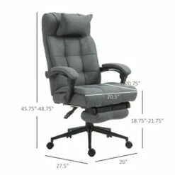Vinsetto Executive LinenFeel Fabric Office Chair High Back Swivel Task Chair with Upholste Retractable Footrest Headrest and Armrest 15 Vinsetto Executive LinenFeel Fabric Office Chair High Back Swivel Task Chair with Upholste Retractable Footrest Headrest and Armrest -Office Chairs Sales Shop unnamed file 8185