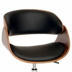 Julian Modern Chair Black/Walnut Veneer Back/Chrome - Armen Living -Office Chairs Sales Shop unnamed file 8193