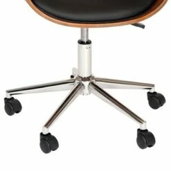 Julian Modern Chair Black/Walnut Veneer Back/Chrome - Armen Living -Office Chairs Sales Shop unnamed file 8194