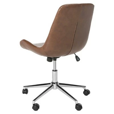 Fletcher Swivel Office Chair - Safavieh Beige 6 Fletcher Swivel Office Chair - Safavieh Beige - Image 4
