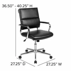 Emma and Oliver Mid-Back LeatherSoft Contemporary Panel Executive Swivel Office Chair -Office Chairs Sales Shop unnamed file 8253
