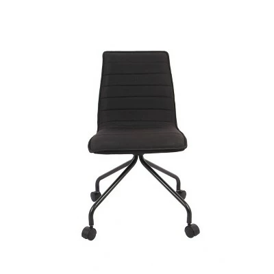 Modern Office Chair with Channeling - WOVENBYRD Walnut Faux Leather 12 Modern Office Chair with Channeling - WOVENBYRD Walnut Faux Leather - Image 10