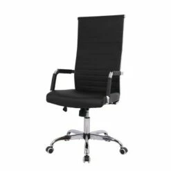 High Back Channel Office Chair with Adjustable Height Black - WOVENBYRD -Office Chairs Sales Shop unnamed file 8295