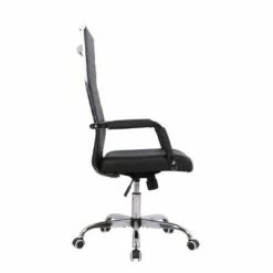 High Back Channel Office Chair with Adjustable Height Black - WOVENBYRD -Office Chairs Sales Shop unnamed file 8297