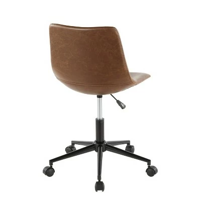 Duke Industrial Task Chair Faux Leather - Lumisource Espresso Brown 4 Duke Industrial Task Chair Faux Leather - Lumisource Espresso Brown - Image 2