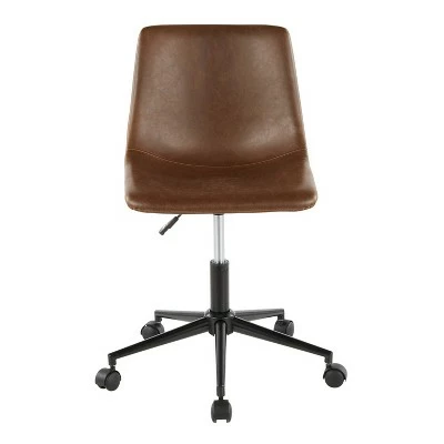 Duke Industrial Task Chair Faux Leather - Lumisource Espresso Brown 6 Duke Industrial Task Chair Faux Leather - Lumisource Espresso Brown - Image 4