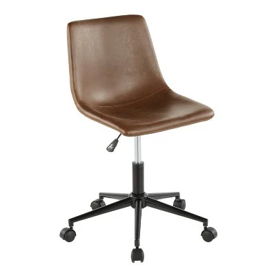 Duke Industrial Task Chair Faux Leather - Lumisource Espresso Brown 9 Duke Industrial Task Chair Faux Leather - Lumisource Espresso Brown - Image 7