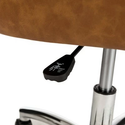 40" Fabric Gaslift Adjustable Swivel Office Chair - Glitzhome White 6 40" Fabric Gaslift Adjustable Swivel Office Chair - Glitzhome White - Image 4