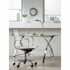Studio 55D Lealand White and Chrome Low Back Desk Chair -Office Chairs Sales Shop unnamed file 8364