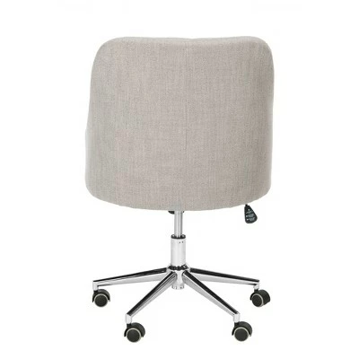 Evelynn Tufted Swivel Office Chair - Safavieh Gray 5 Evelynn Tufted Swivel Office Chair - Safavieh Gray - Image 3