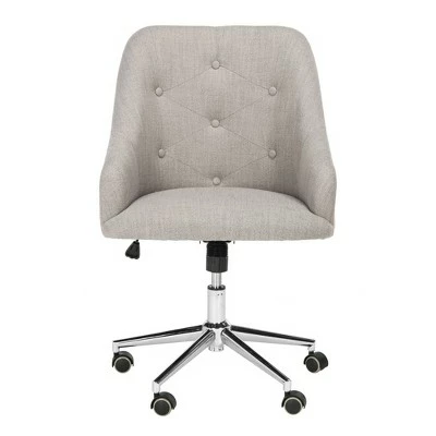 Evelynn Tufted Swivel Office Chair - Safavieh Gray 9 Evelynn Tufted Swivel Office Chair - Safavieh Gray - Image 7