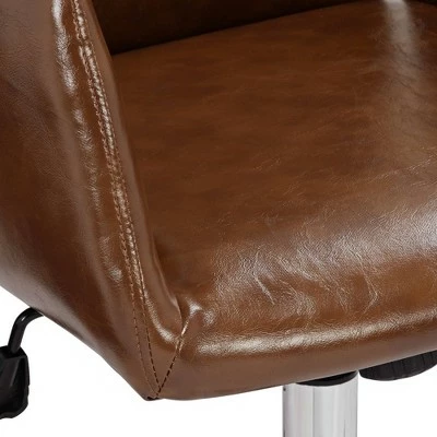 55 Downing Street Megan Brown Faux Leather Swivel Office Chair 6 55 Downing Street Megan Brown Faux Leather Swivel Office Chair - Image 4