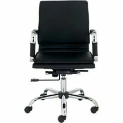 Studio 55D Tanner Black Faux Leather Lowback Desk Chair -Office Chairs Sales Shop unnamed file 8386