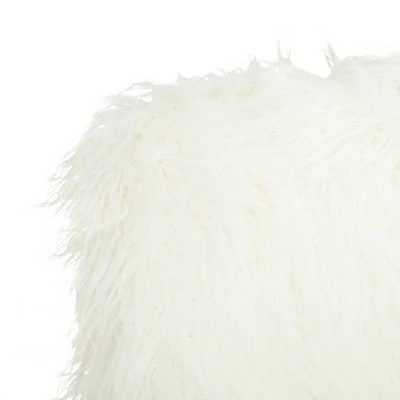 Whitney Faux Sheepskin Chrome Leg Swivel Office Chair - Safavieh White/gold 8 Whitney Faux Sheepskin Chrome Leg Swivel Office Chair - Safavieh White/gold - Image 6