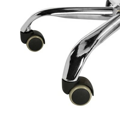 Whitney Faux Sheepskin Chrome Leg Swivel Office Chair - Safavieh White/gold 9 Whitney Faux Sheepskin Chrome Leg Swivel Office Chair - Safavieh White/gold - Image 7