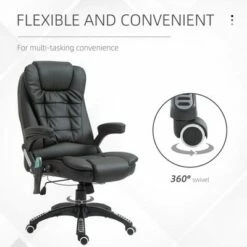 HomCom High Back Faux Leather Adjustable Heated Executive Massage Office Chair -Office Chairs Sales Shop unnamed file 8413