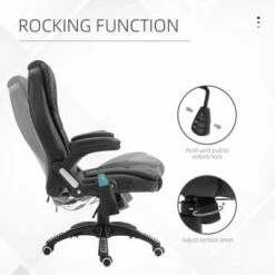 HomCom High Back Faux Leather Adjustable Heated Executive Massage Office Chair -Office Chairs Sales Shop unnamed file 8415