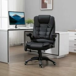 HomCom High Back Faux Leather Adjustable Heated Executive Massage Office Chair -Office Chairs Sales Shop unnamed file 8418