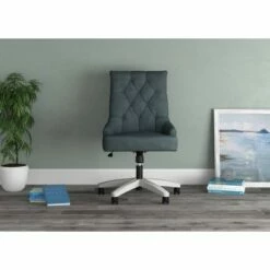 Button Tufted High Back Desk Chair - Quarters & Craft Tidal Blue -Office Chairs Sales Shop unnamed file 8459