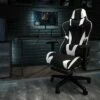 Emma and Oliver Racing Gaming Ergonomic Chair with Reclining Back, Footrest in Red LeatherSoft