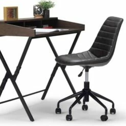 Wicks Swivel Office Chair Distressed Brown - WyndenHall