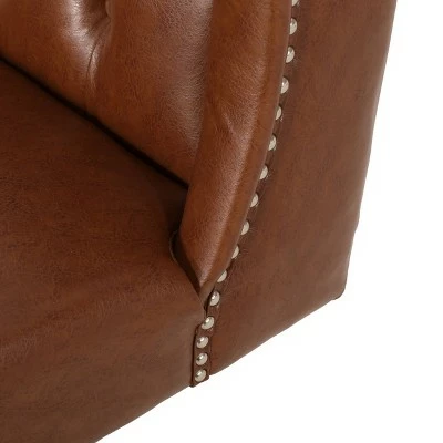 Beltagh Contemporary Wingback Tufted Swivel Office Chair - Christopher Knight Home Midnight Black/chrome 8 Beltagh Contemporary Wingback Tufted Swivel Office Chair - Christopher Knight Home Midnight Black/chrome - Image 6