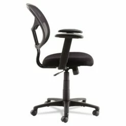 Oif Swivel/Tilt Mesh Task Chair Height Adjustable T-Bar Arms Black/Chrome MT4818