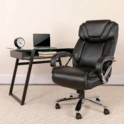 Hercules Series Leather Executive Swivel Ergonomic Office Chair with Extra Wide Seat - Riverstone Furniture Black -Office Chairs Sales Shop unnamed file 8558