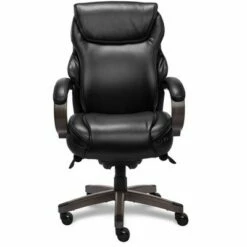 Hyland Bonded Leather & Wood Executive Office Chair - La-Z-Boy Black