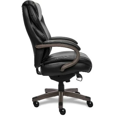 Hyland Bonded Leather & Wood Executive Office Chair - La-Z-Boy Black 5 Hyland Bonded Leather & Wood Executive Office Chair - La-Z-Boy Black - Image 3