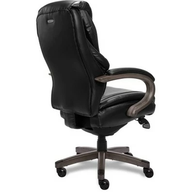Hyland Bonded Leather & Wood Executive Office Chair - La-Z-Boy Black 6 Hyland Bonded Leather & Wood Executive Office Chair - La-Z-Boy Black - Image 4