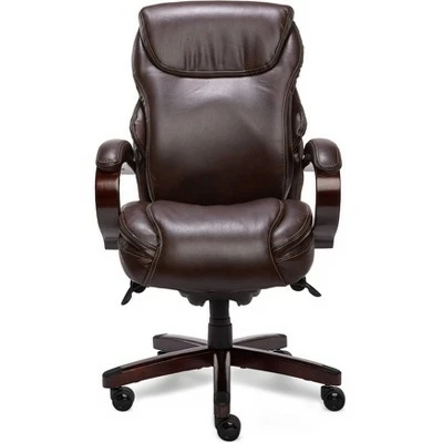 Hyland Bonded Leather & Wood Executive Office Chair - La-Z-Boy Black 10 Hyland Bonded Leather & Wood Executive Office Chair - La-Z-Boy Black - Image 8