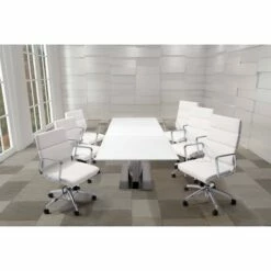 Modern Sleek Adjustable High Back Office Chair - White - ZM Home -Office Chairs Sales Shop unnamed file 8572