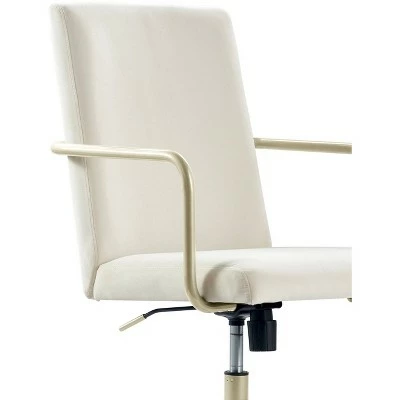 Adore Decor Giselle Gold Desk Chair - Adore Décor Blue 4 Adore Decor Giselle Gold Desk Chair - Adore Décor Blue - Image 2