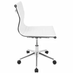 Master Contemporary Armless Adjustable Task Chair White - Lumisource