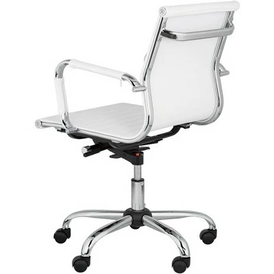Studio 55D Modern Home Office Chair Swivel Tilt Low Back White Black Chrome Adjustable for Work Desk Home Office Computer 8 Studio 55D Modern Home Office Chair Swivel Tilt Low Back White Black Chrome Adjustable for Work Desk Home Office Computer - Image 6