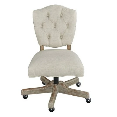 Kelsey Office Chair - Linon Natural 3 Kelsey Office Chair - Linon Natural