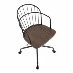 Riley Industrial Office Chair Wood Black/Dark Walnut - LumiSource -Office Chairs Sales Shop unnamed file 8674