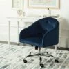 Amy Swivel Office Chair Navy/Chrome - Safavieh -Office Chairs Sales Shop unnamed file 8726