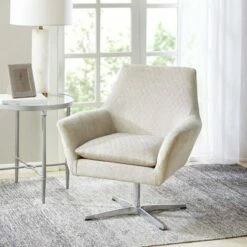 Madison Park Nigel Swivel Chair Light Taupe