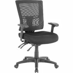 Lorell Midback Mesh Chair 25-3/8"x25-3/8"x40" Black 85563