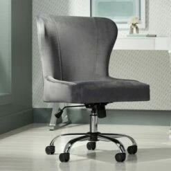 Studio 55D Erin Gray Fabric Adjustable Office Chair